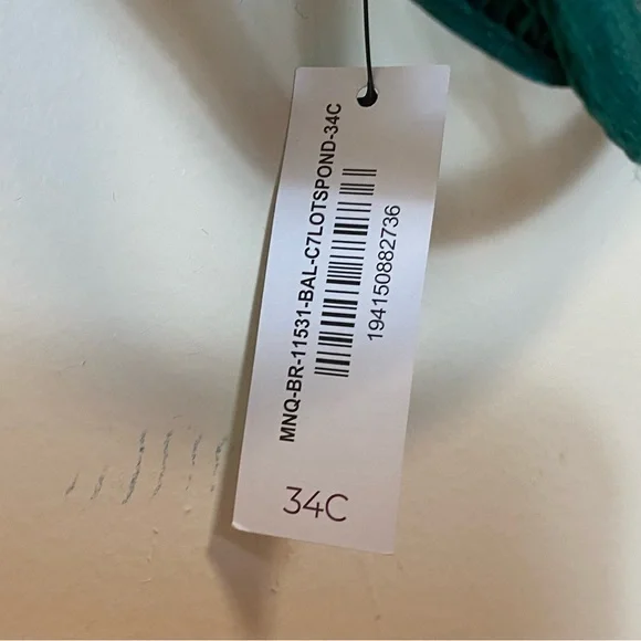 Adore Me Alyshia Demi Green Floral Sheer Bra. Size 34C NWT - Picture 8 of 10